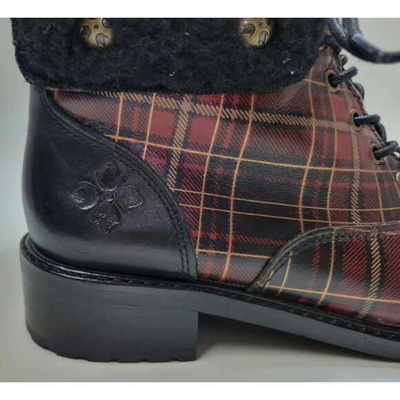 Patricia Nash Lia 2 Tartan Plaid Leather Ankle Boots‎ Sz 7 M - Picture 3 of 13